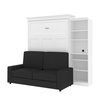 Bestar Versatile 92W Queen Murphy Bed, A Storage Unit And A Sofa 40780-000017